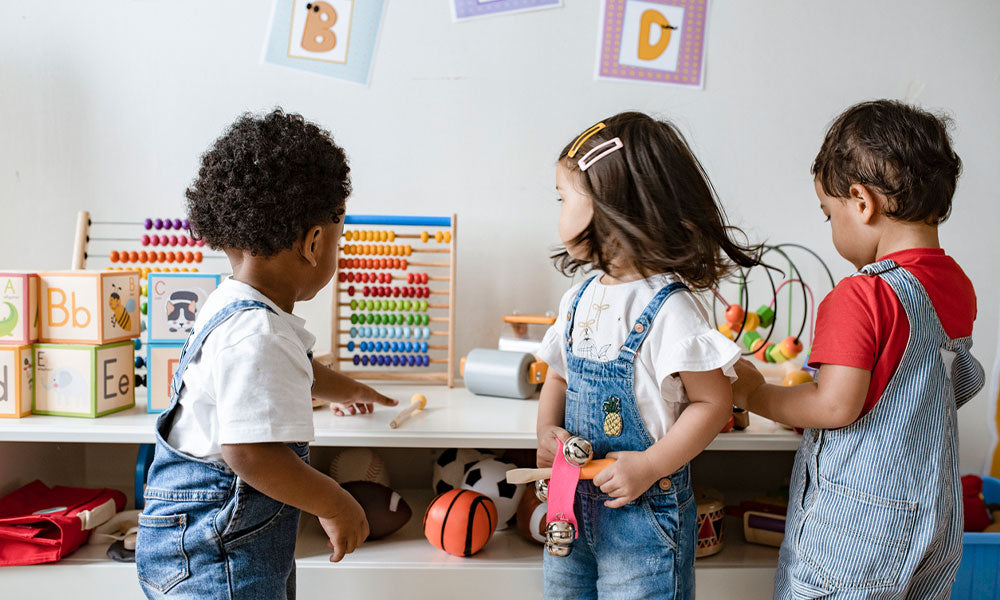 young children playing with