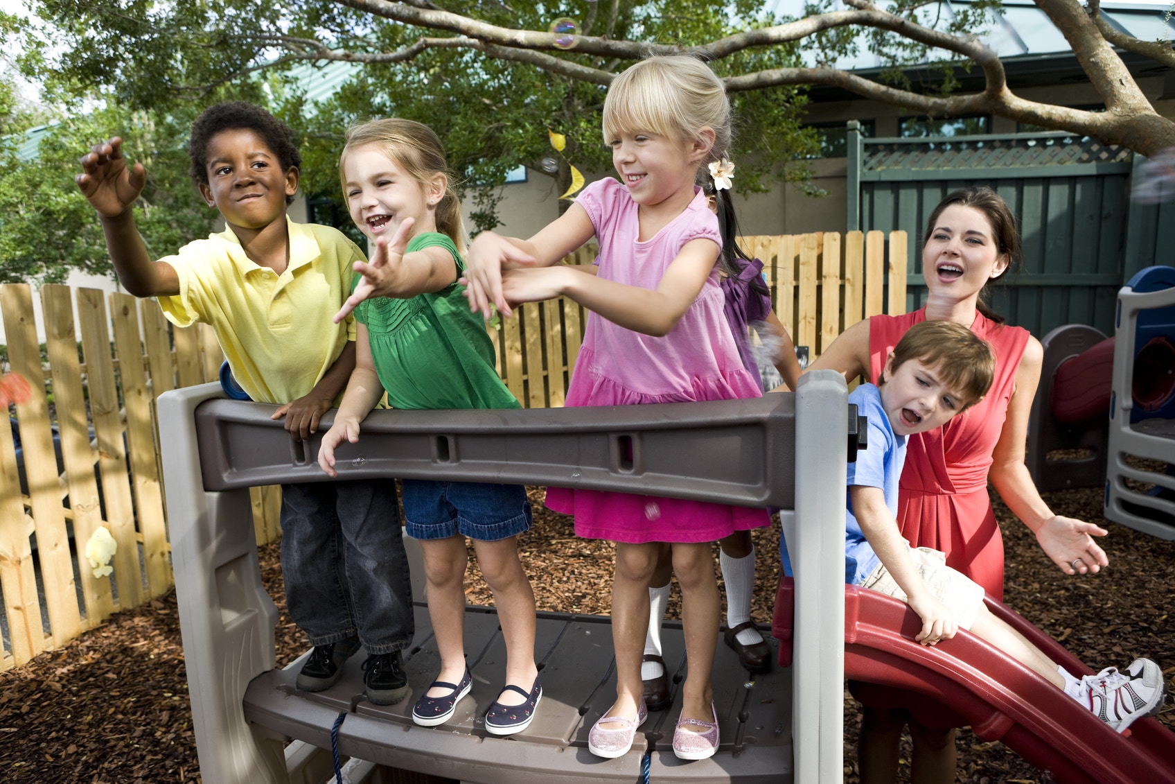 Children playing on a park