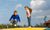 Kids bouncing in playground