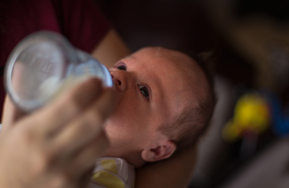 bottle feeding baby