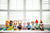 row of stuffed toys 