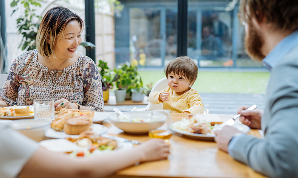 family at dinner table