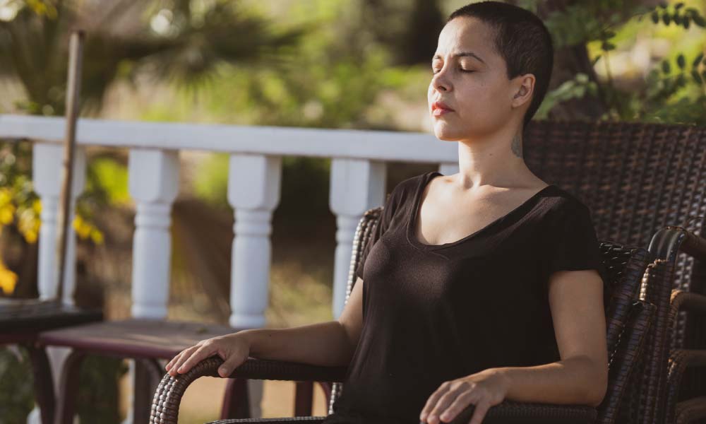 woman sitting in chair